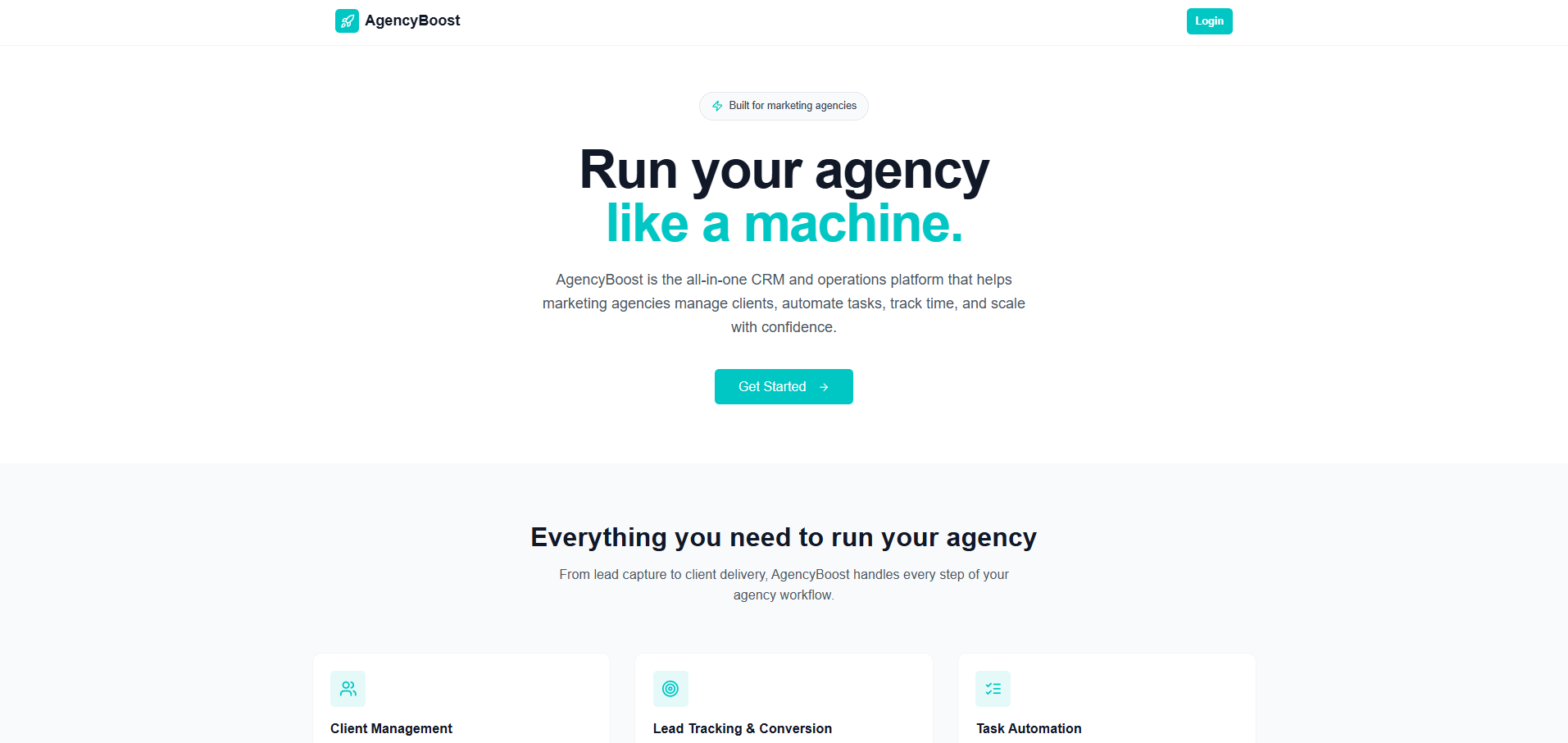 AgencyBoost - Custom software example