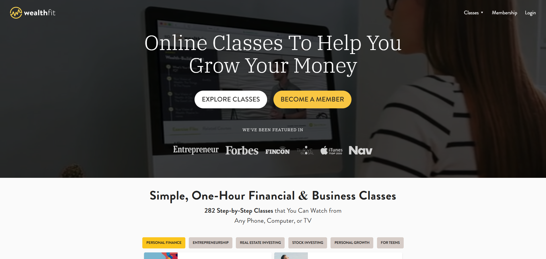 Wealthfit - Custom website example